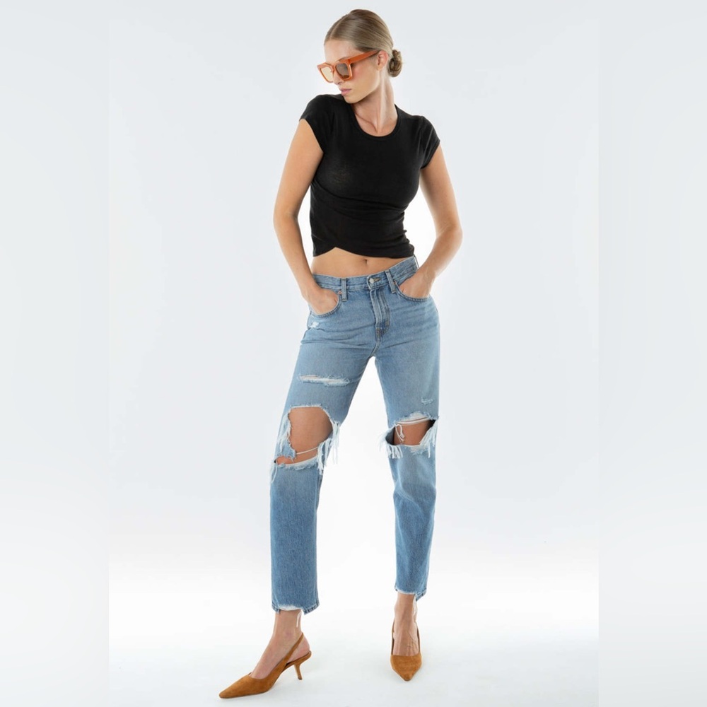 Etica Marlowe Ripped Slim Fit Boyfriend Jeans, size 26